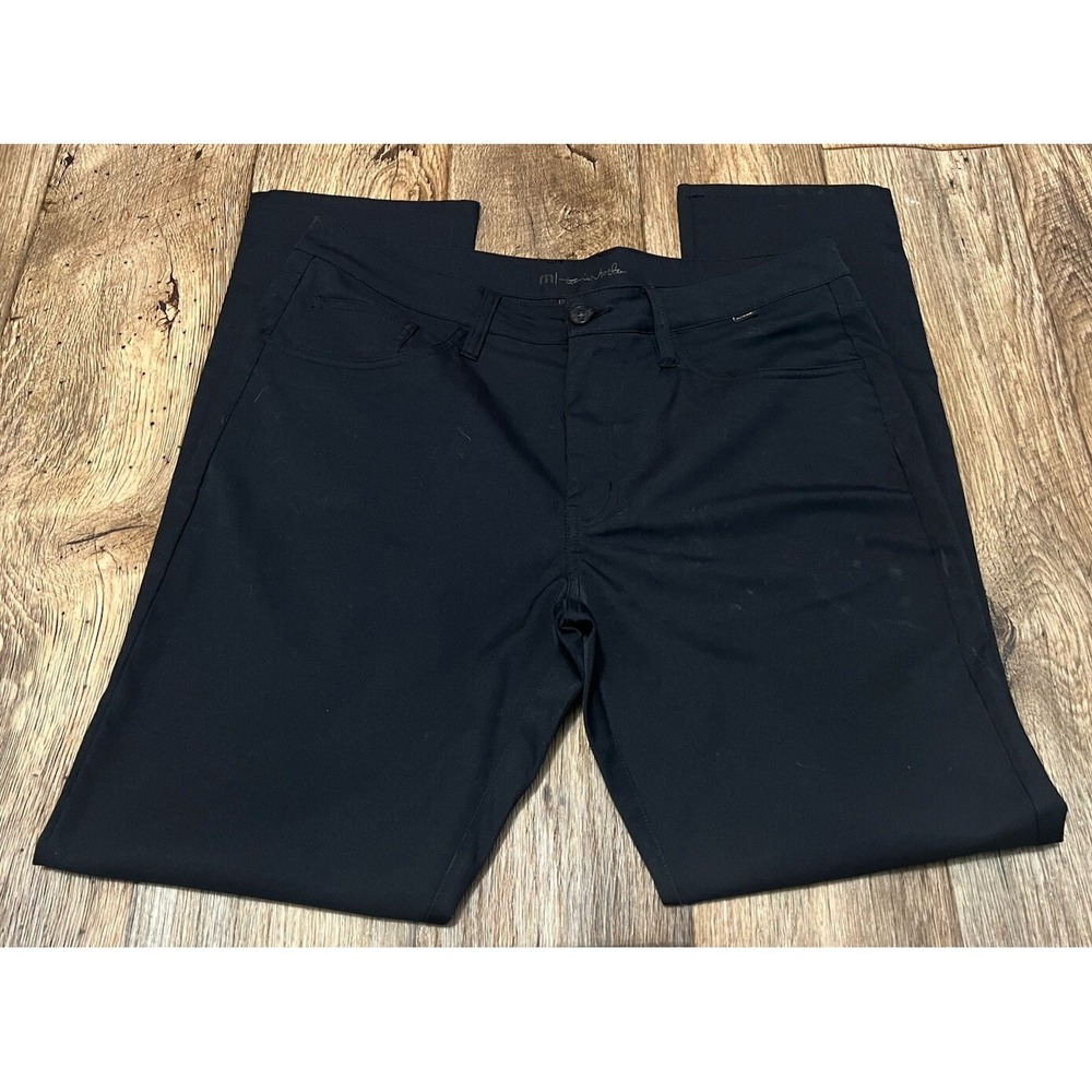 Travis Mathew Level Up Slim Fit Pants Tag 35 Measure 36 32L Black